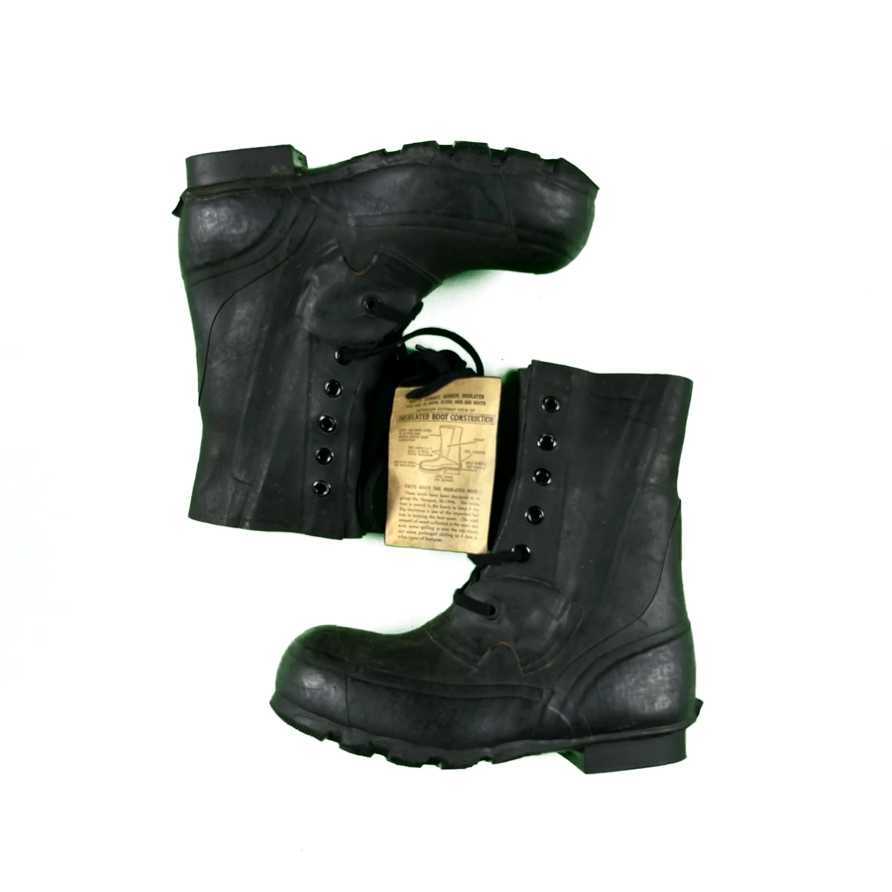 70s Black Bunny Boots- 8.5 M's, 10 W's