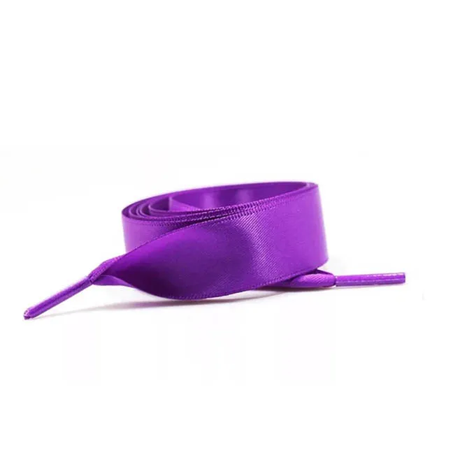 8 Eyelet Purple Ribbon Laces (120 cm / 47 in)