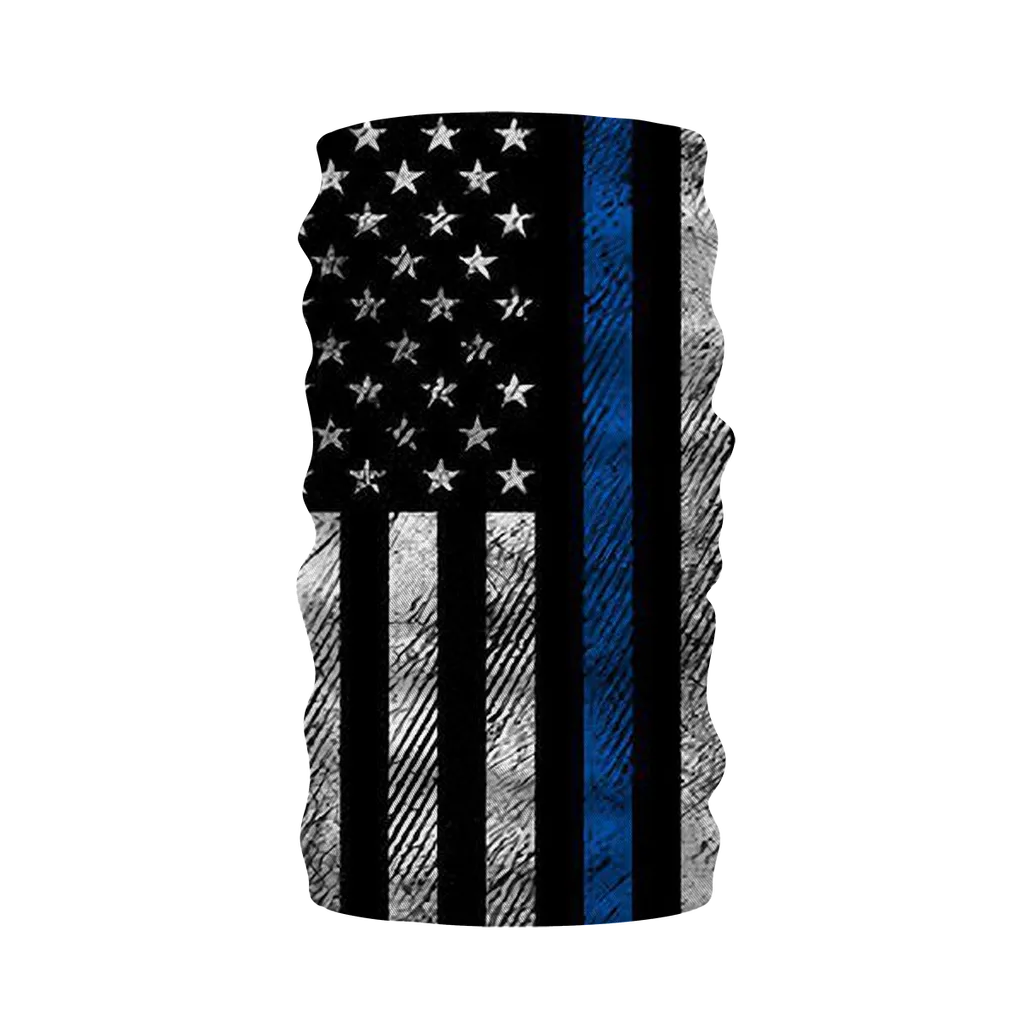 Blue Lives Matter Flag Neck Scarf Mask