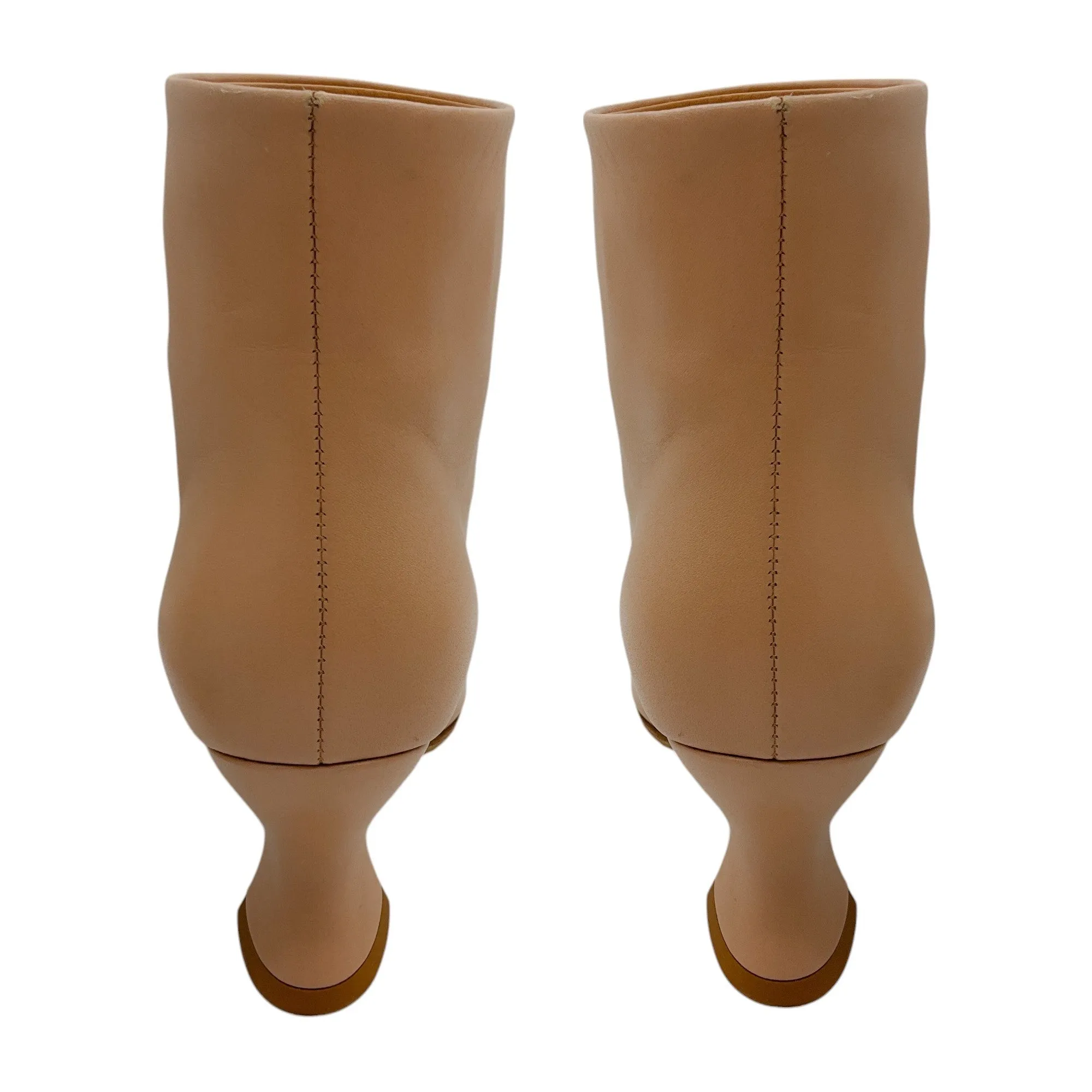 Bottega Veneta Beige Leather Ankle Boots