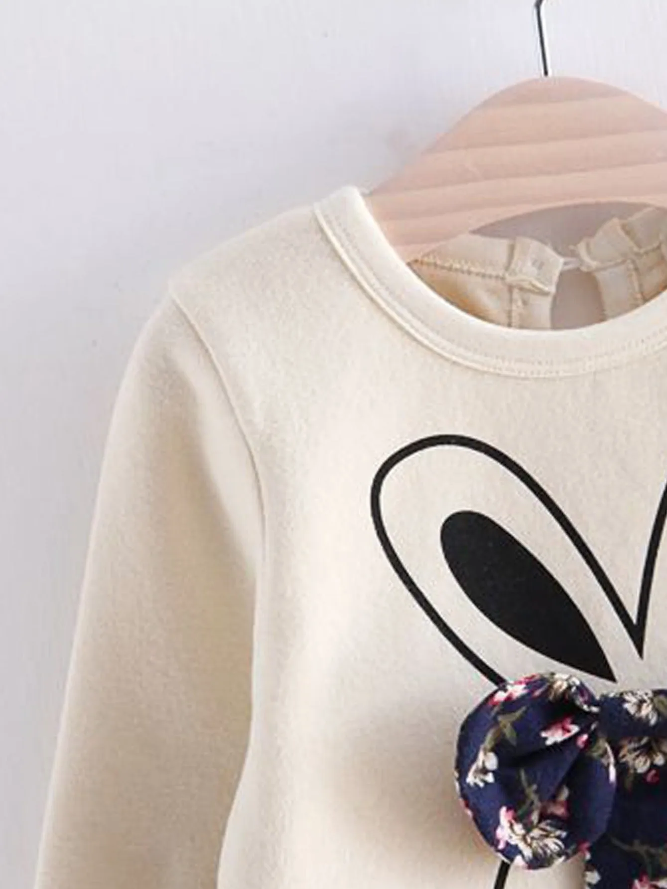 Cute Rabbit Floral Bow Dress