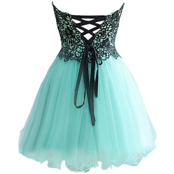 Cute White Tulle Short Sweetheart Graduation Party Dresses, Lovely Formal Dress  Homecoming Dress
