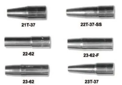 Esab Welding 23 Series Nozzles, Self-Insulated, 1/8 in. Tip Recess, 3/4 in, For No. 3 Gun, 1230-1130