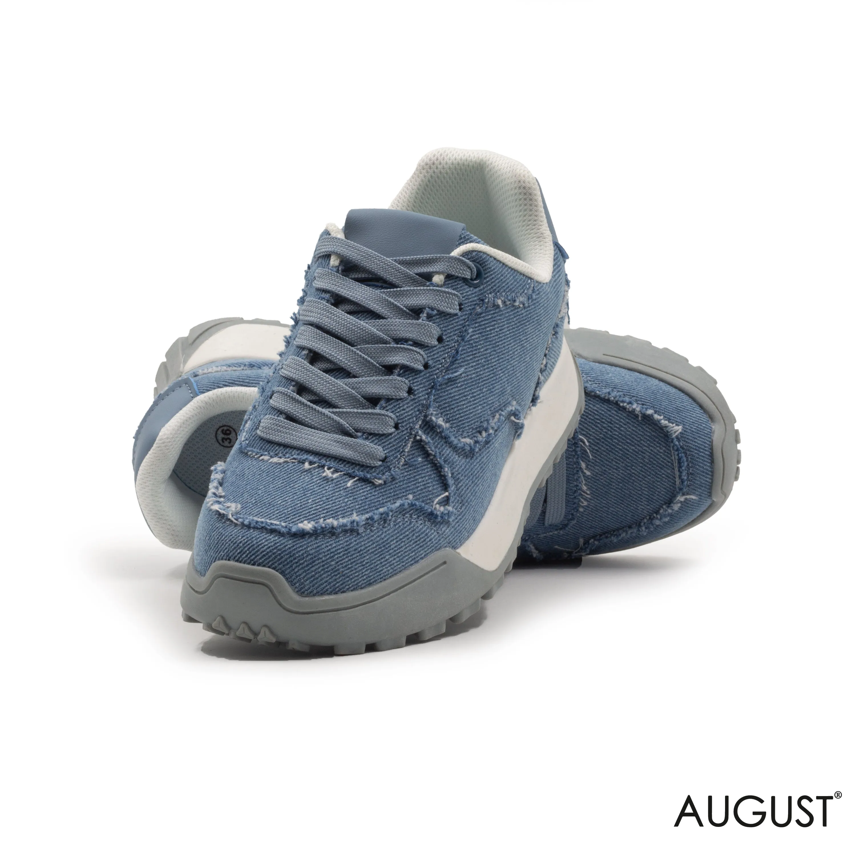 FABRIC JEANS SNEAKERS WITH RUBBER SOLE
