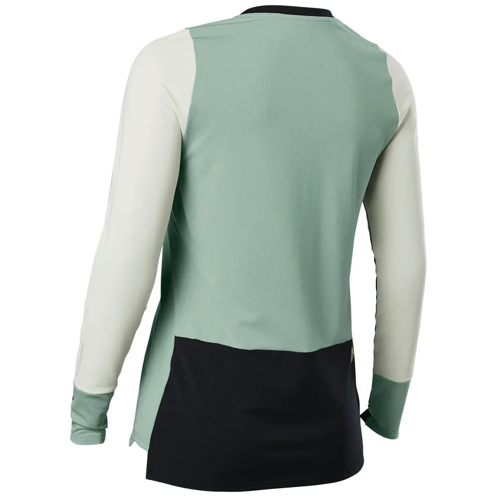 FOX WOMENS DEFEND PRO LS JERSEY [EUCALYPTUS]