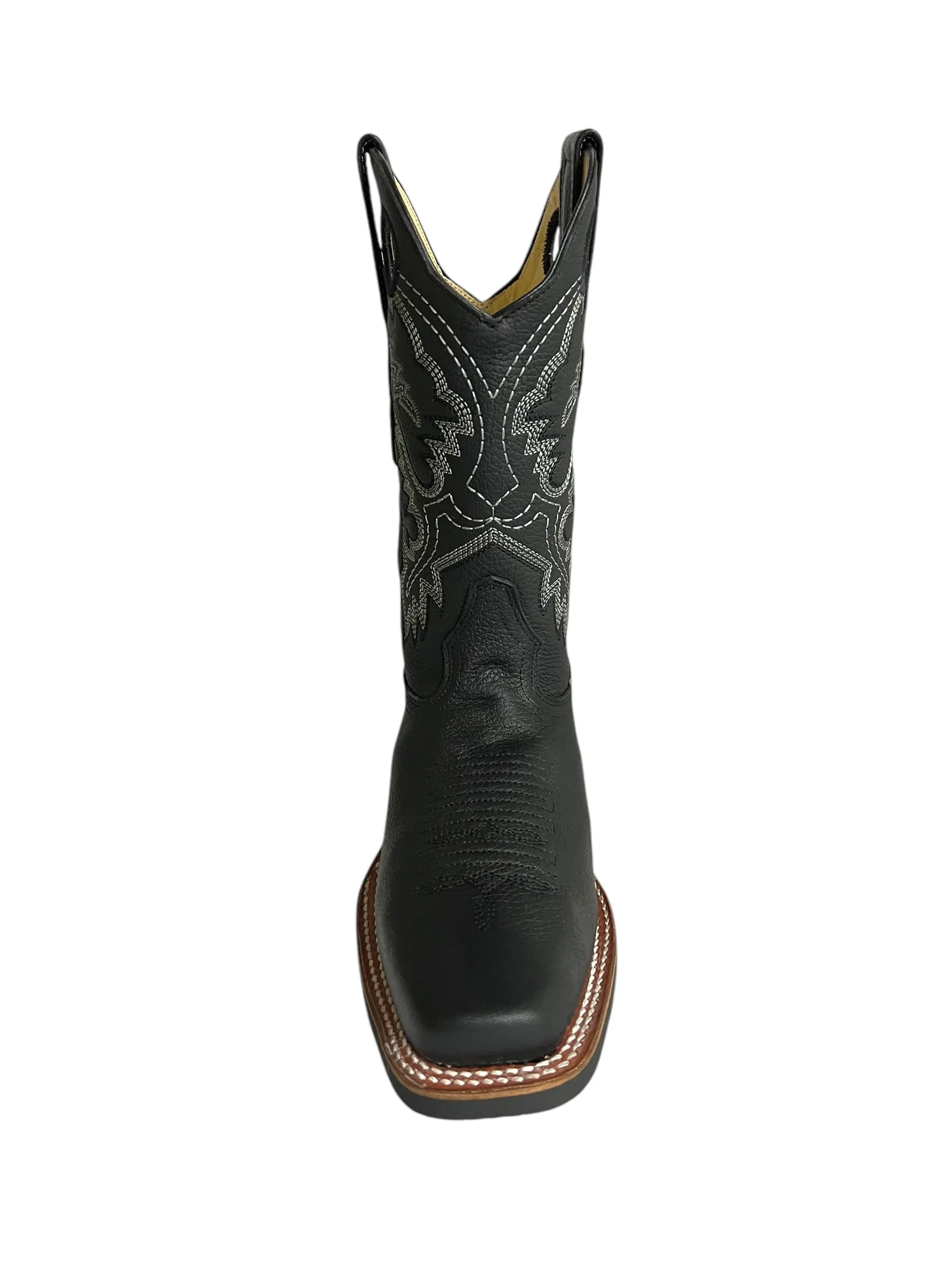Los Altos Rodeo Square Toe And Rubber Sole Grisly Black - 8132705