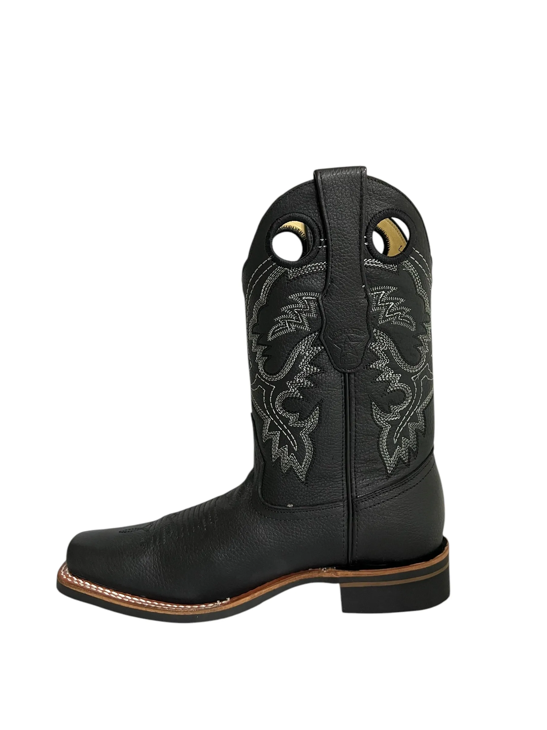 Los Altos Rodeo Square Toe And Rubber Sole Grisly Black - 8132705