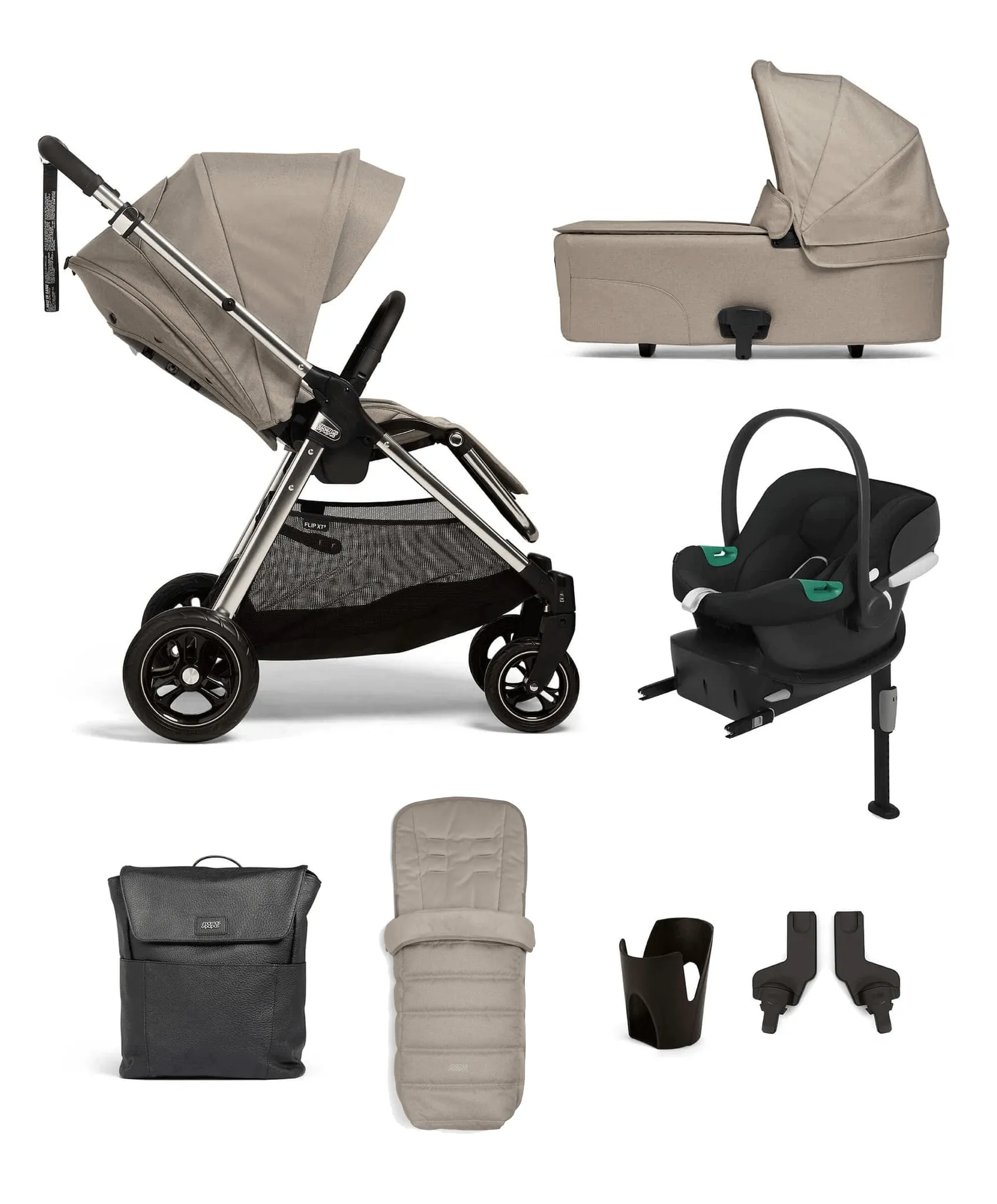 Mamas & Papas Flip XT3, Aton B2 Travel System - Fawn