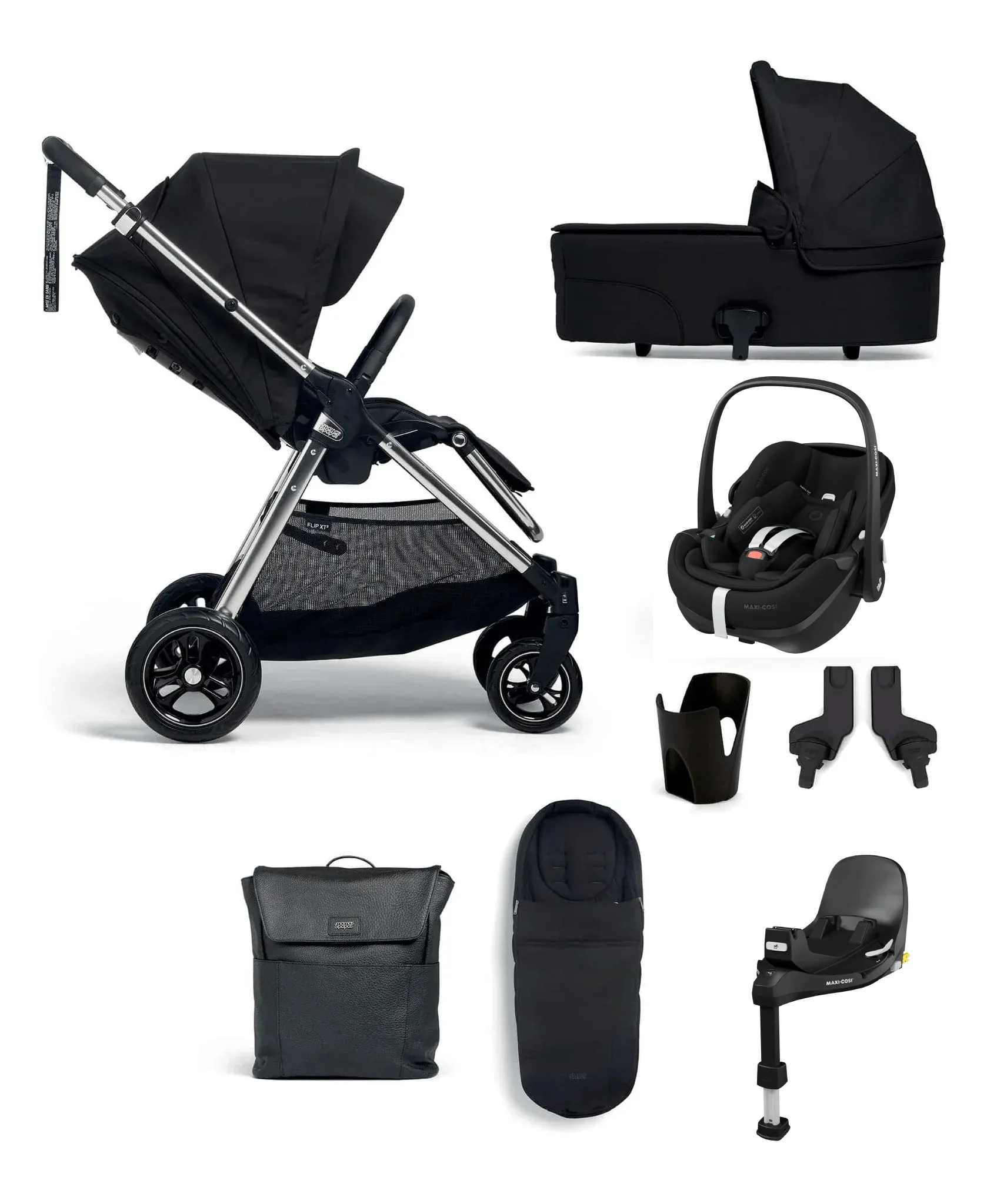 Mamas & Papas Flip XT3 Pebble 360 PRO 2 Travel System - Slated Navy