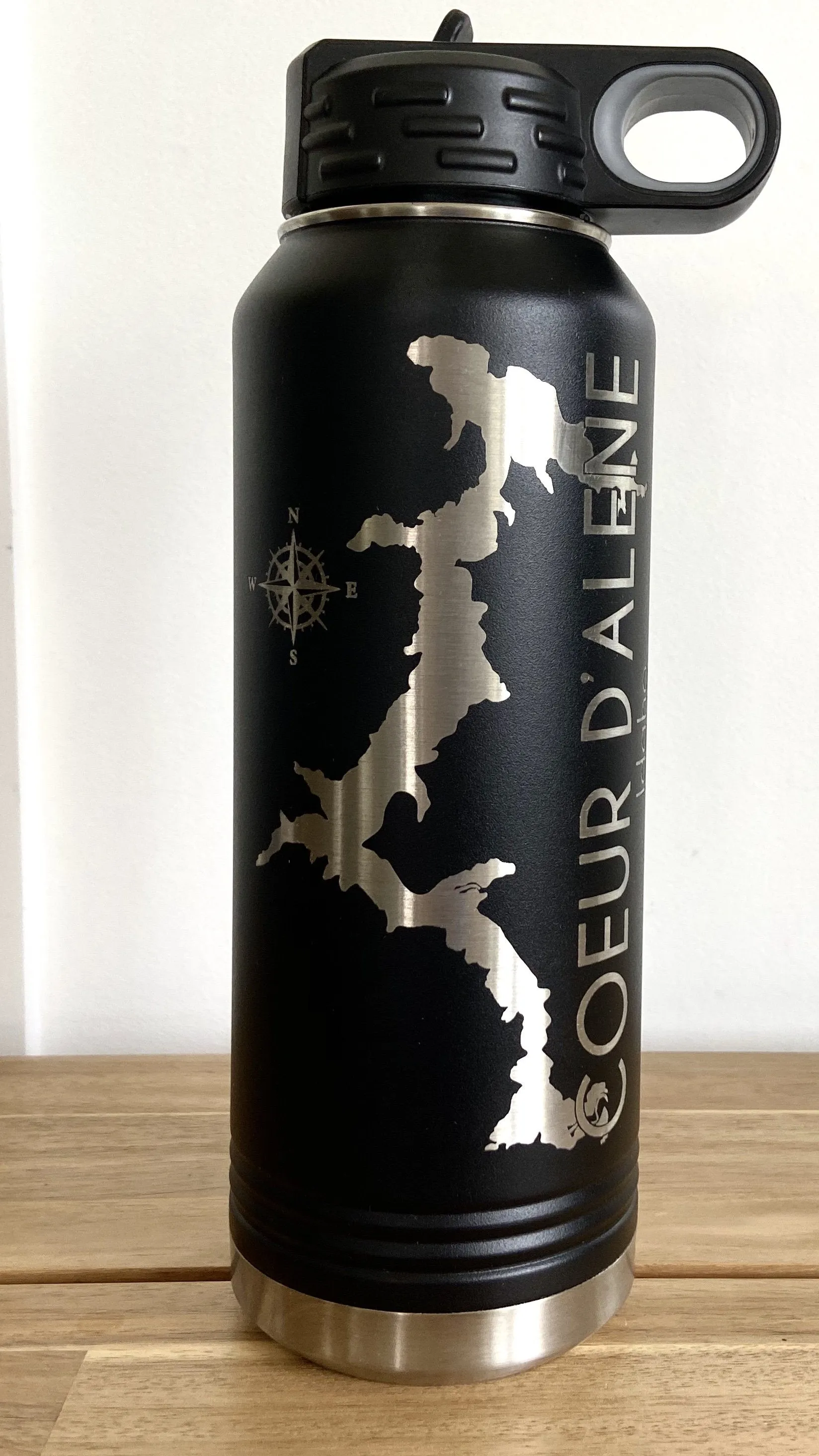 Mint and Silver Coeur D’Alene 32oz Double Wall Insulated Idaho Waterbottle