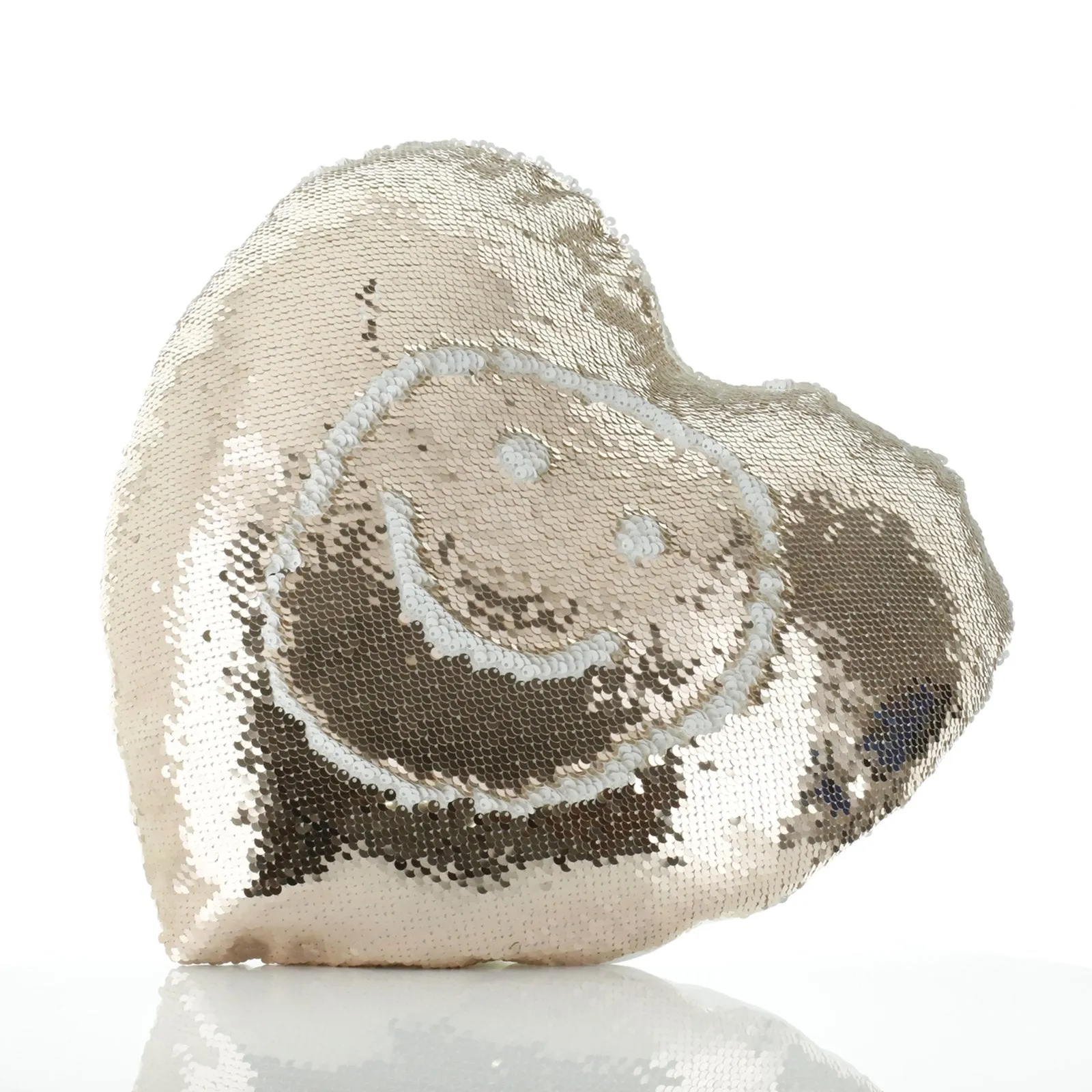 Personalised Sequin Heart Cushion with Cute Text and Dancing Mouse Ballerina