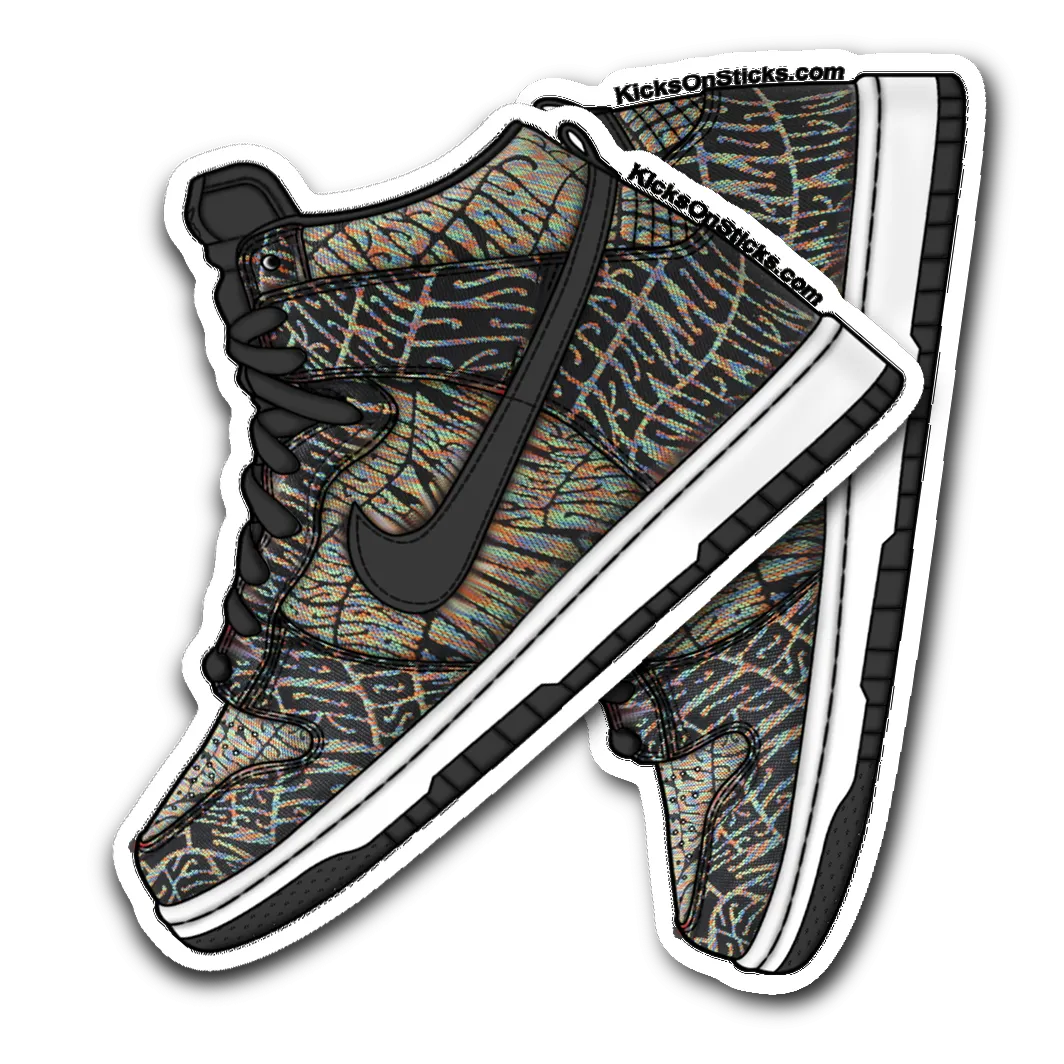 SB Dunk High "Psychedelic" Sneaker Sticker