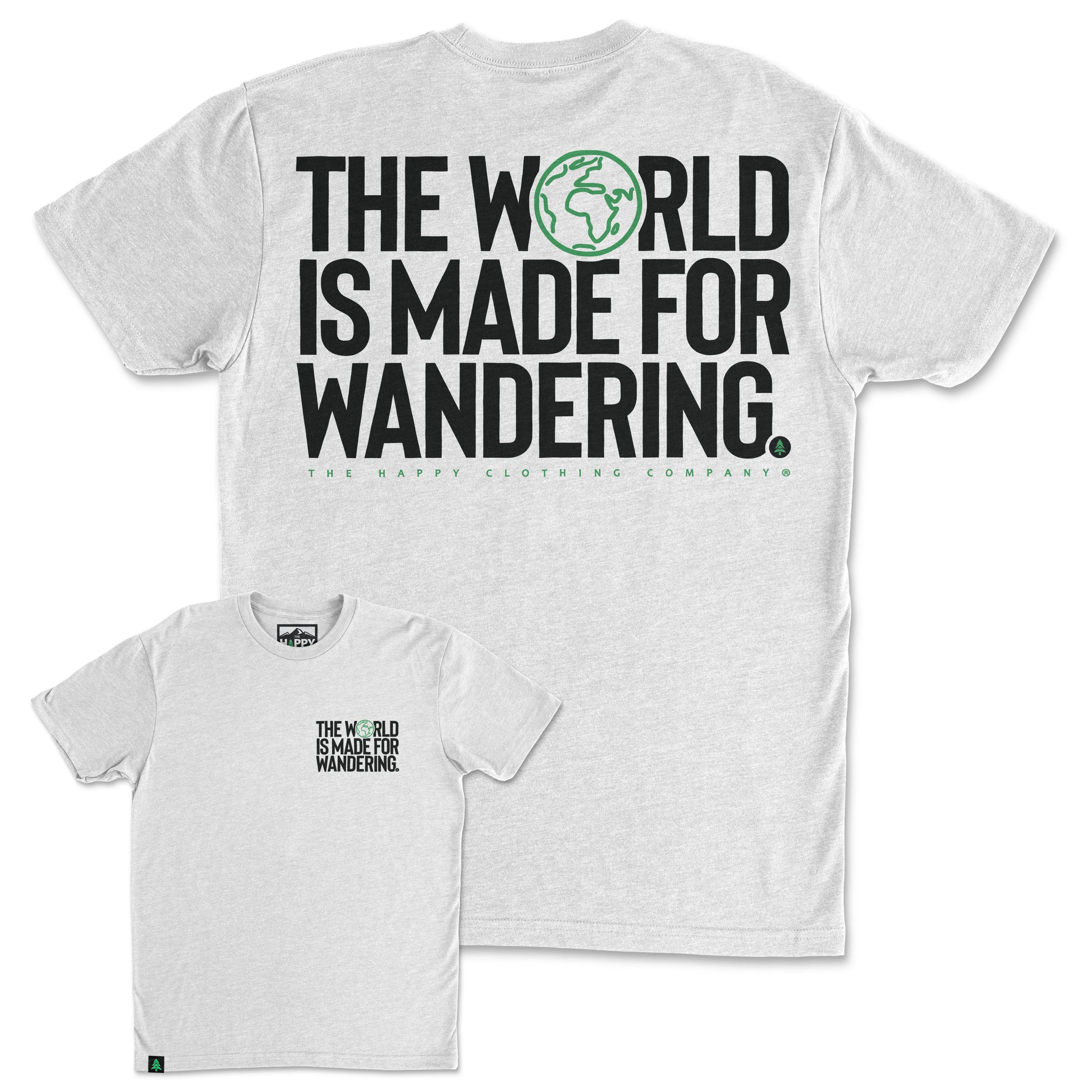 The World Is Made For Wandering Back Print 'Trail Tee' | Lightweight Blend |