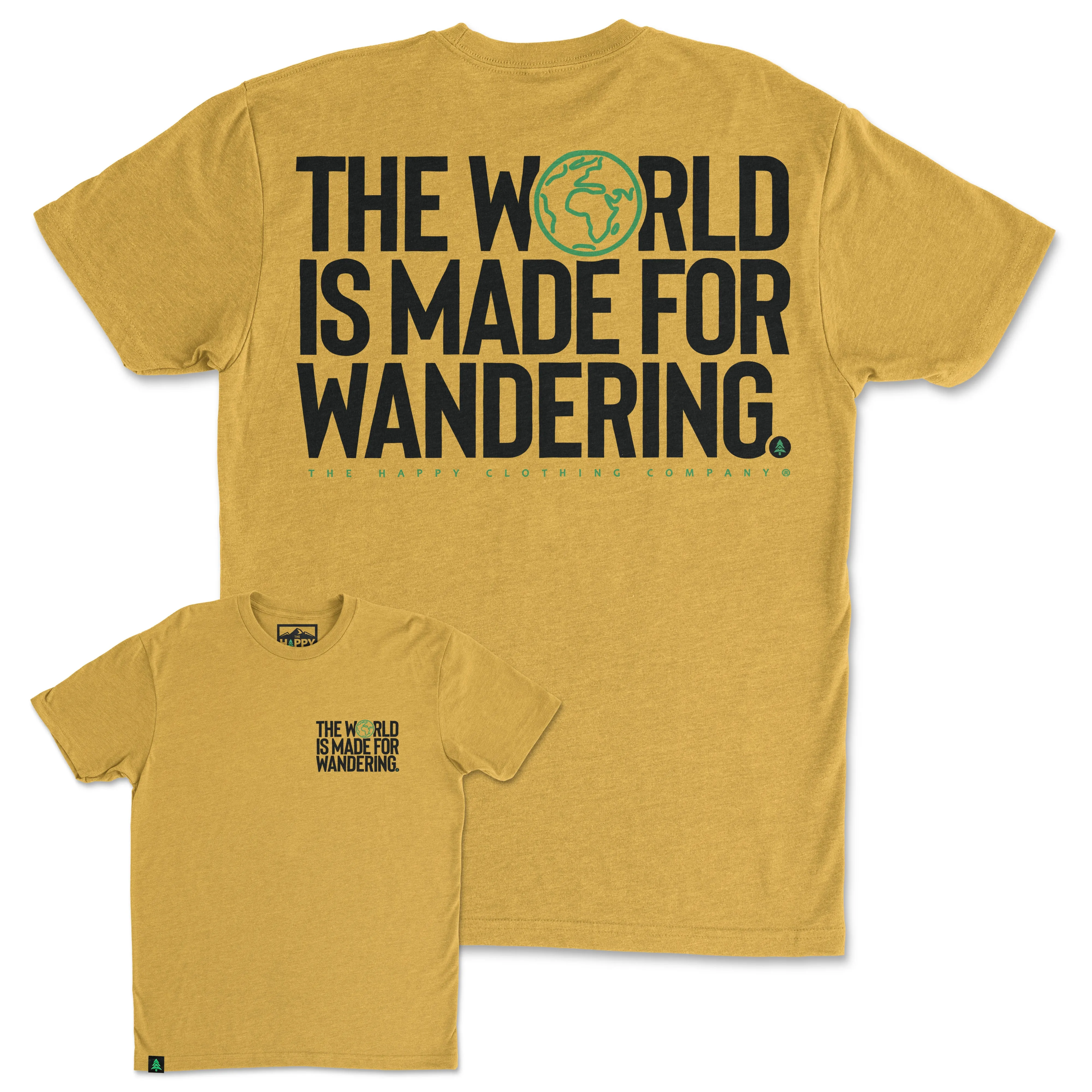 The World Is Made For Wandering Back Print 'Trail Tee' | Lightweight Blend |