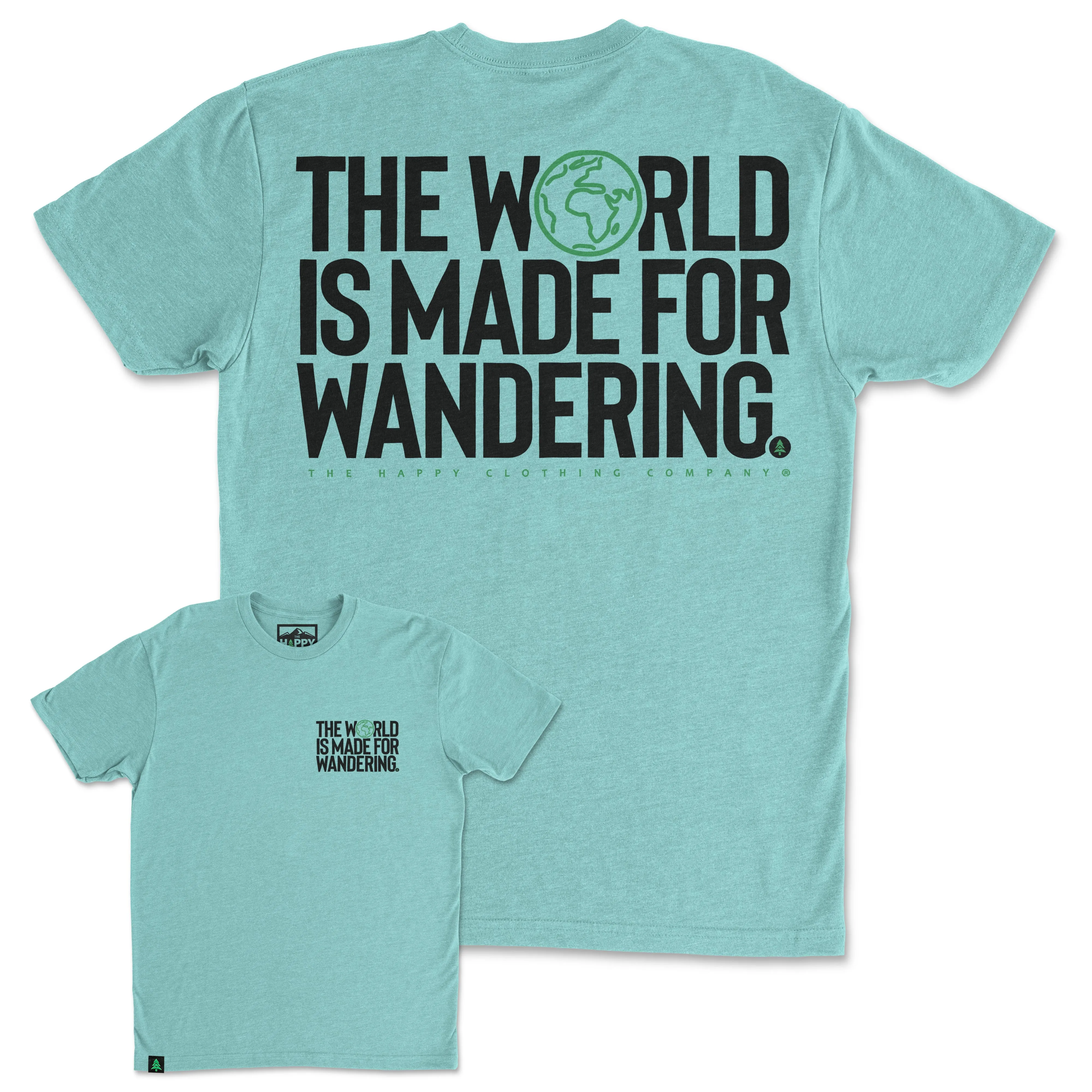 The World Is Made For Wandering Back Print 'Trail Tee' | Lightweight Blend |